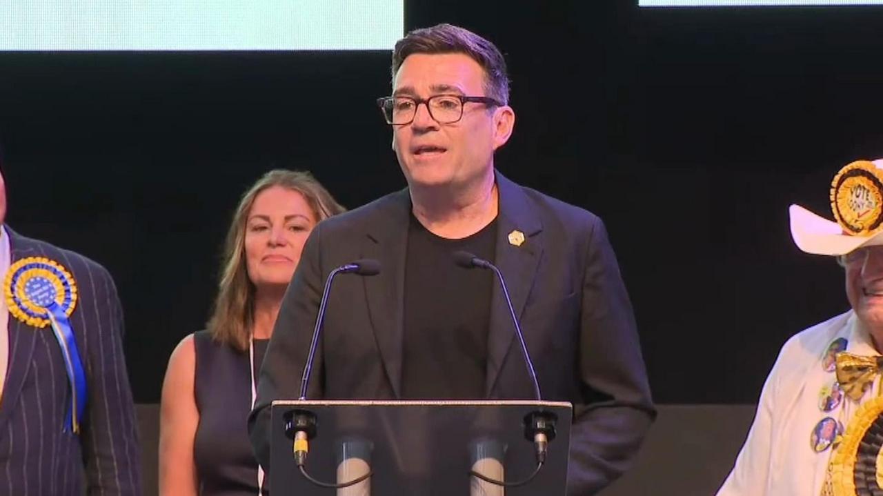 Burnham says 'this is a final chance to change' in his victory speech