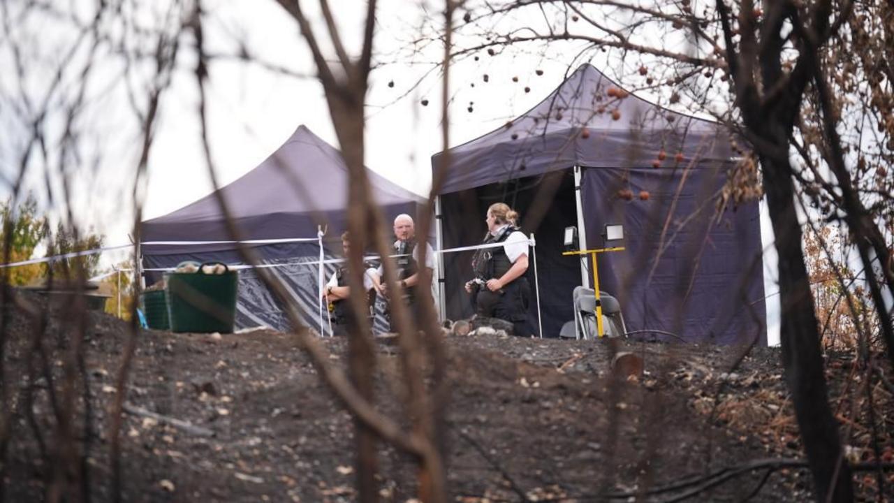 Murder investigation after wildfire uncovers body in park
